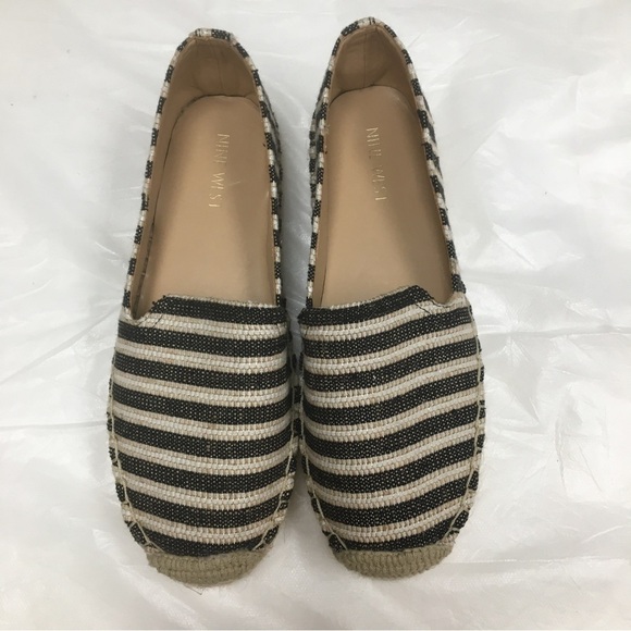 NEW Nine West Black Cream Espadrille Platform Sandals Size 6.5 NWOT - Picture 4 of 5